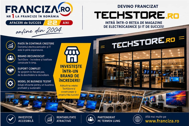 Deschide o franciză de magazin TECHSTORE Electrocasnice Excelente — Stirea Zilei